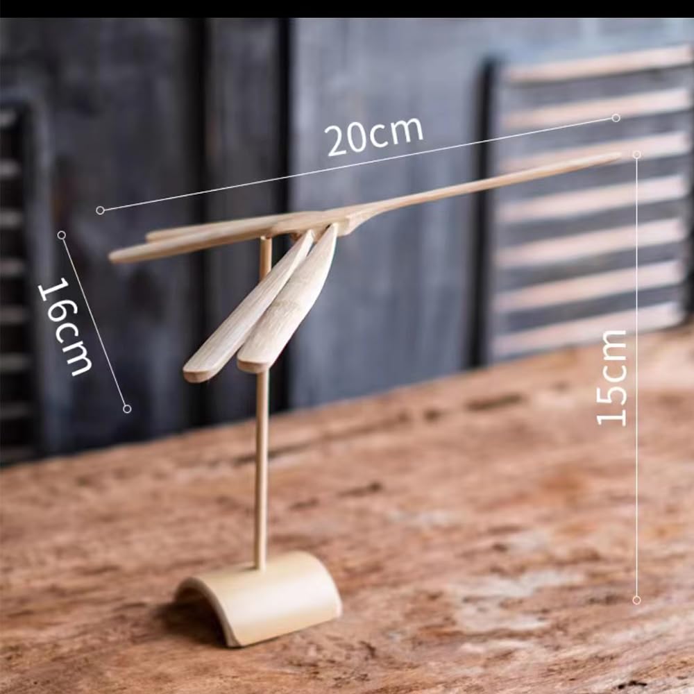 Amazon.co.jp: QIUEER 竹細工とんぼ 工芸品 バランス 癒しトンボ「合格